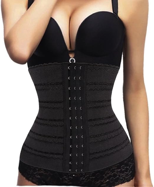 Color : Black, Size : S Gungungun Frauen Taille Trainer Korsett Rei/&szlig;verschluss Weste Body Shaper Bauch Kontrolle Cincher Tank Top mit verstellbaren Tr/&auml;gern