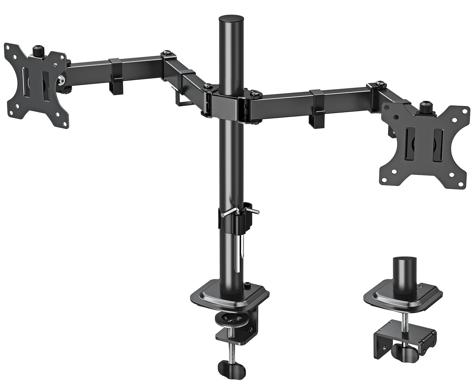 ELIVED Dual Monitor Arms for 13-32 inch LED LCD Screens, Flat/Curved, VESA 75/100mm, Adjustable Height, Tilt & Swivel, Up to 8KG, EV002