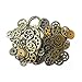 Aoyoho 100 Gram Assorted Antiqued Bronze Metal Skeleton Steampunk Gears Charms Pendant Clock Watch Wheel Gear for Crafting Jewelry Making Accessory (Bronze)