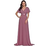 Ever-Pretty Women's Short Sleeve V-Neck Long Evening Dress 09890