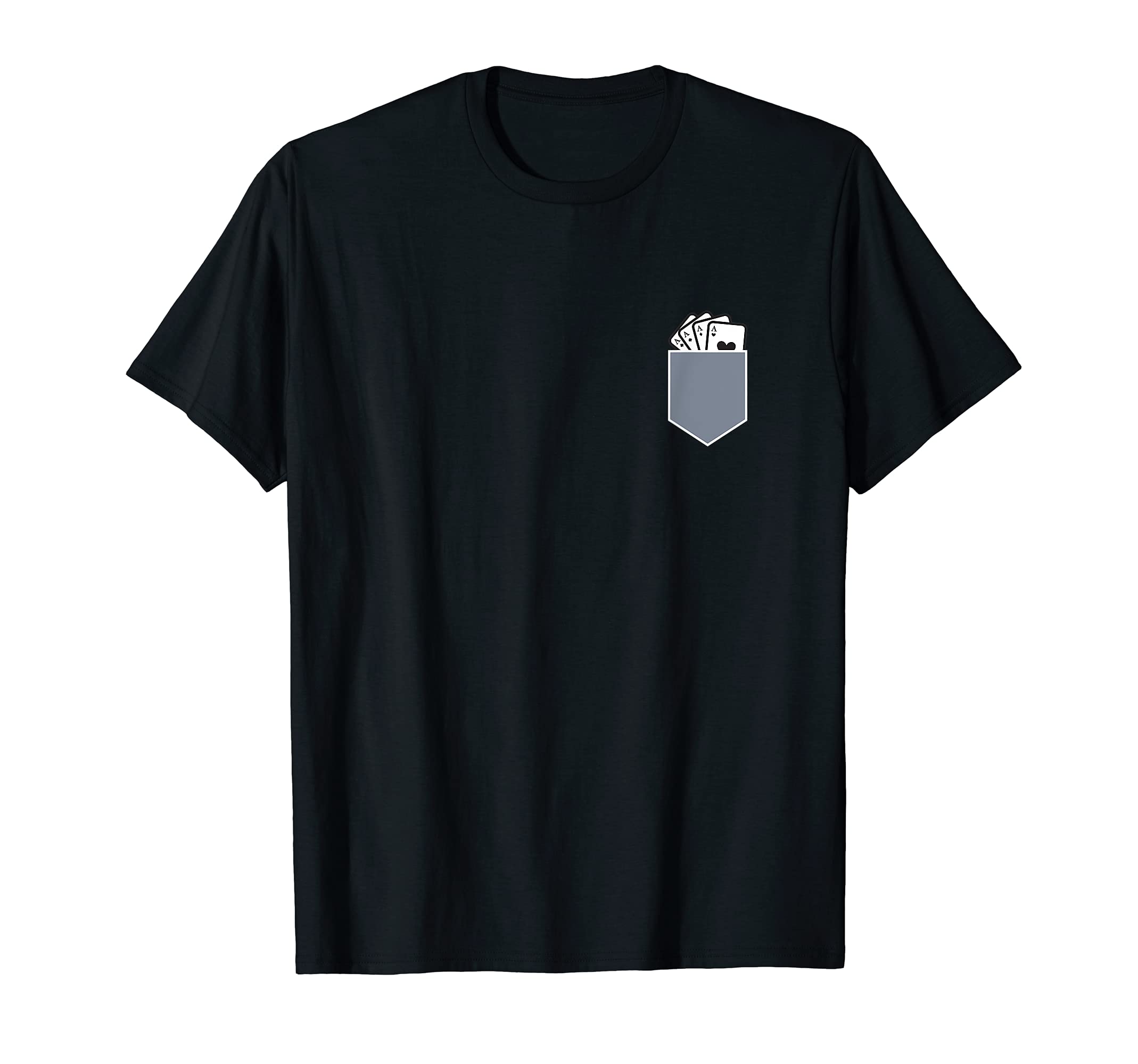 Funny Pocket Tee Aces Card Design Card Gambling Poker Player T-Shirt