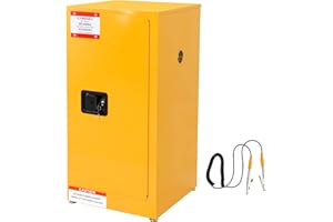 Hasopy Flammable Storage Cabinet,18x18x35 Safety Cabinet Yellow, Explosion Proof Cabinet for Commercial Industrial and Home Use