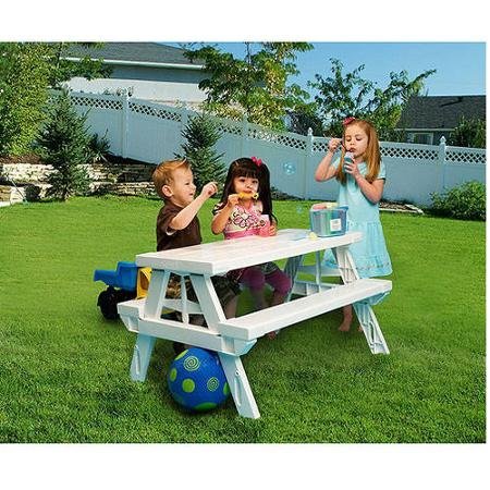KidNic Children's Picnic Table, White