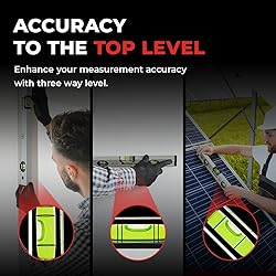 Magpie 12-Inch Magnetic Level and Ruler, 180/90/45