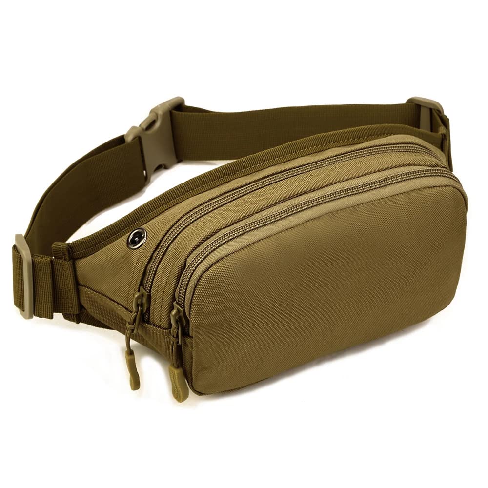 SINAIRSOFT Waist Bag Chest Crossbody Bag Running 5.7 inch Phone Waist Bag Music Waist Bag Brown