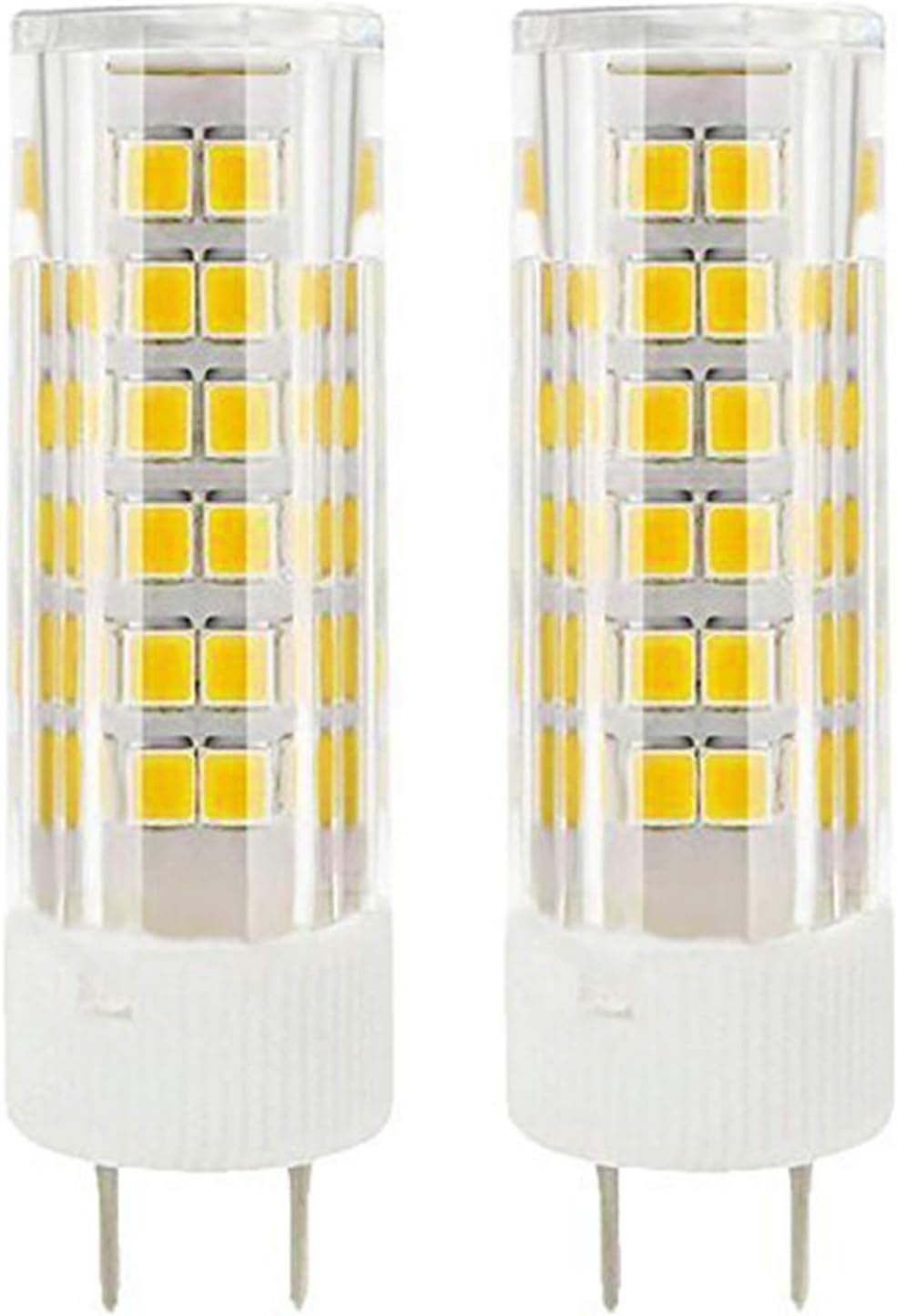 G8 led Bulb 50w Dimmable Halogen Bulbs Equivalent, JD T4 50W G8 Mini Base 110V 120V 130 Voltage Input Light Bulbs (6W, Daylight White)