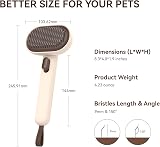Aumuca Cat Brush with Release Button for Long or Short Haired Cats Brown view 8