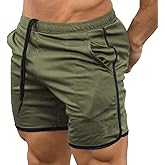 EVERWORTH Men's Gym Workout Boxing Shorts Running Short Pants Fitted Training Bodybuilding Jogger Short