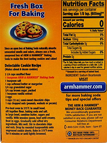 Arm & Hammer Baking Soda 16 ounce, 3 pack with 1 ounce Measuring Scoop