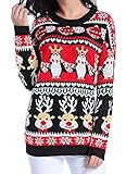Women Christmas Sweater, V28 Ugly Cute Vintage Knit Xmas Vest Pullover Sweater