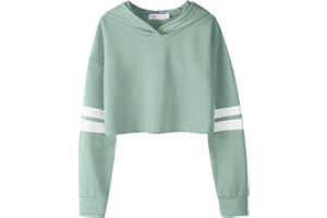 Arshiner Girls Crop Tops Tie-Dye Hoodies Kids Long Sleeve Pullover Sweatshirts