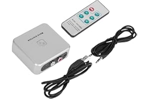 SOCOBETA Music Digitizer Audio Capture Box MP3 Digitizer Audio Recording Left Right Channels with Remote Control Support U Disk SD Card