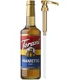 Torani Coffee Syrup, Amaretto Flavoring for Drinks, Glass Bottle with Pump Included, 25.4 Fl Oz