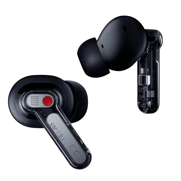 NOTHING EAR (3) WIRELESS EARBUDS SUPER MIC 45DB HYBRID ACTIVE NOISE CANCELLING BLUETOOTH HEADPHONES HI-RES 6 MICS, 12MM DYNAMIC BASS BOOST, DUAL CONNECT ANC SPORT EAR BUDS FOR IPHONE ANDROID, BLACK