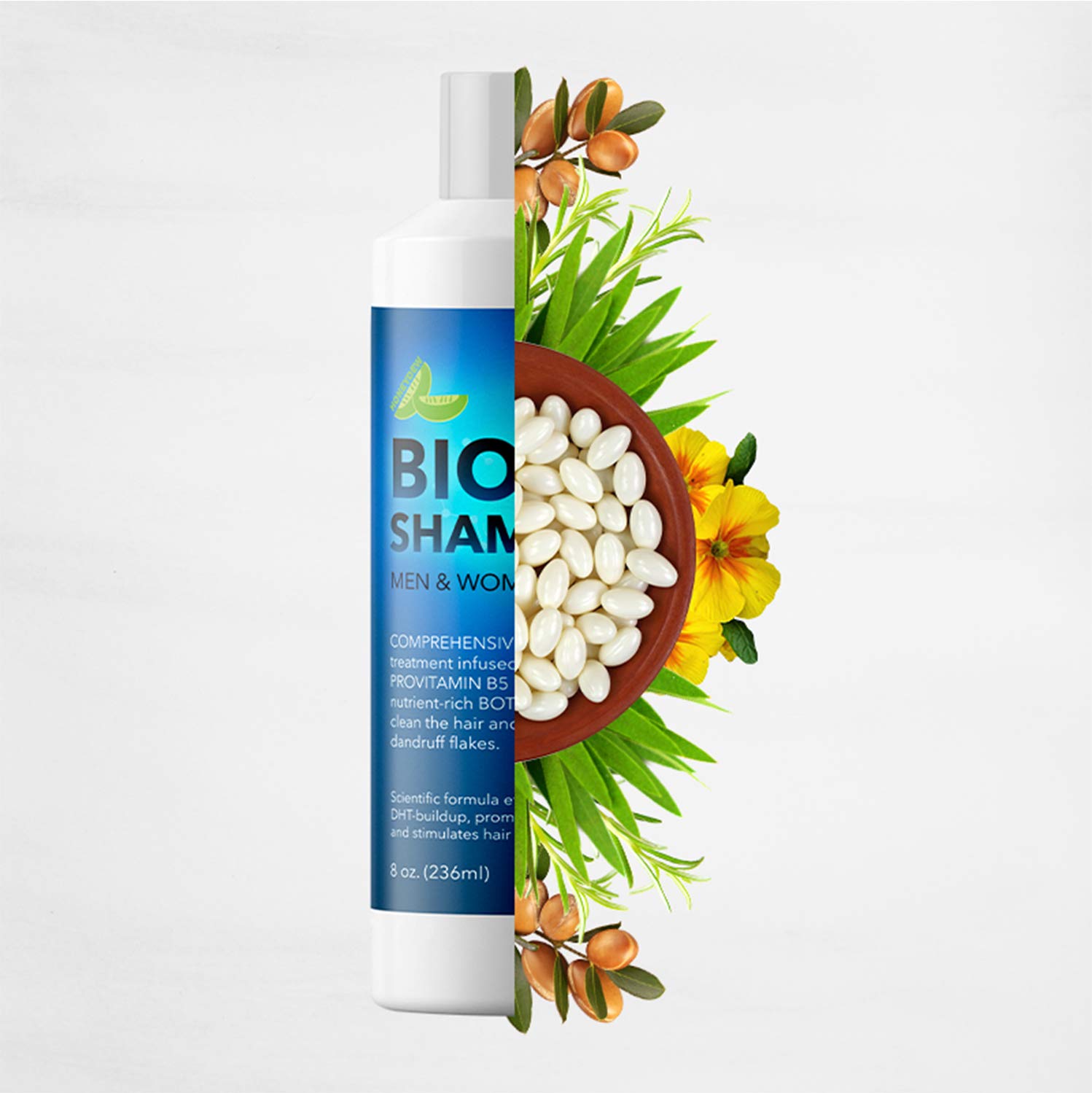 Biotin Shampoo for Hair Growth B-Complex Formula for Hair Loss Removes DHT for Thicker Fuller Hair Anti Dandruff Formula with Zinc Tea Tree Oil Extract Jojoba Oil Argan Oil For Women and Men 8 oz: Beauty