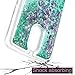 LG Stylo 3 Case, LG Stylo 3 Plus Liquid Case, KAMII 3D Sparkle Moving Stars Bling Glitter Floating Dynamic Flowing Soft Rubber TPU Gel Rubber Clear Case Cover for LG Stylo 3 Plus (LS777) (Green)
