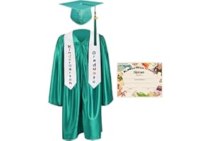 GraduationMall Kindergarten Graduation Cap Gown Stole Package with 2025 Tassel, Certificate