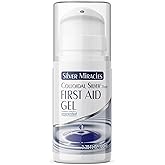 Silver Miracles - Colloidal Silver First Aid Gel - Airless Bottle - Nano Silver Gel Wound Care - Healing Ointment for Burns, Sunburns & Irritated Skin - Unscented -3.38 OZ - 25 PPM