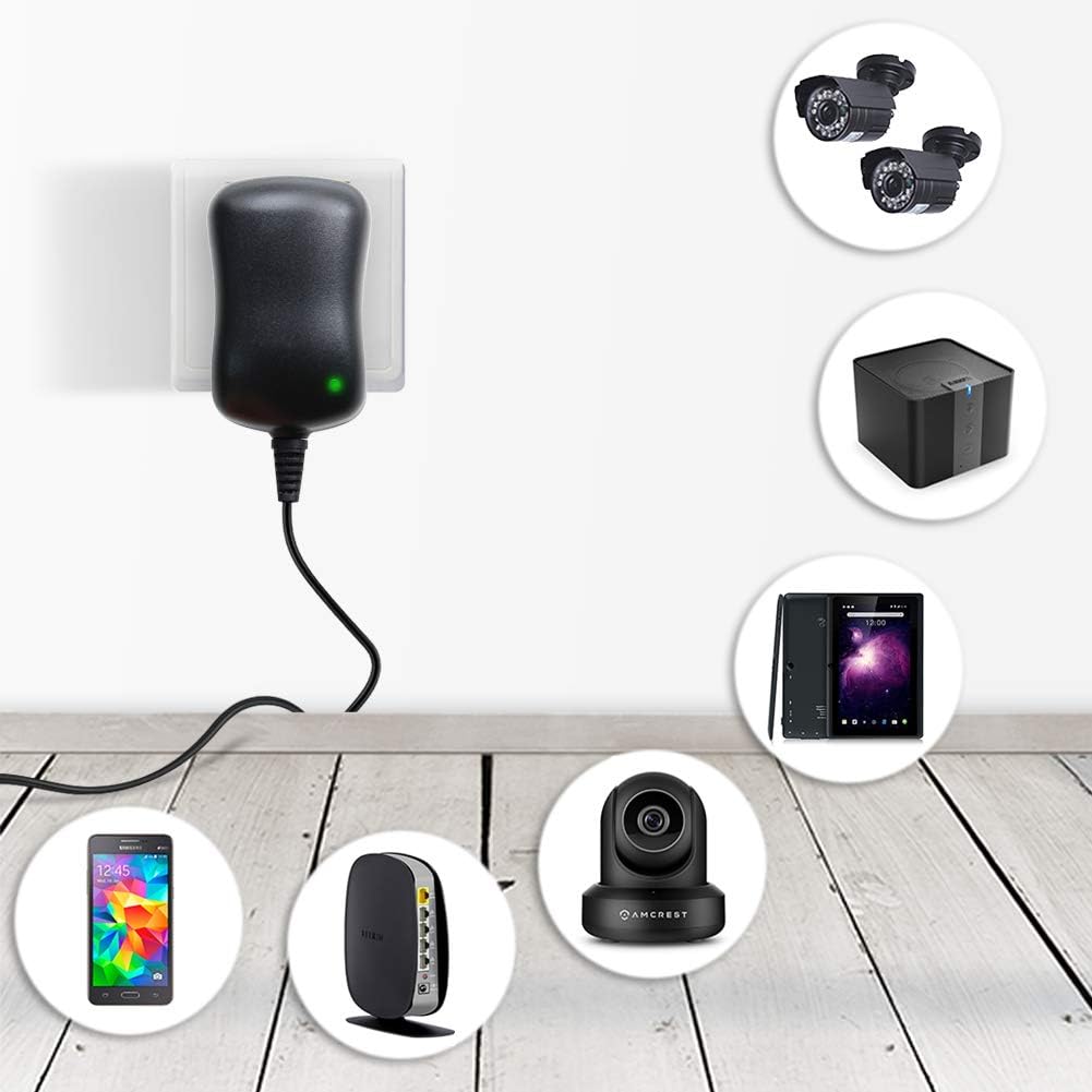 POWSEED 12W Universal AC Adapter Power Supply DC 3V 4.5V 5V 6V 7.5V 9V 12V for Household Electronics CCTV IP Camers Routers Speaker Tablet Webcam USB Devices Multi Voltage 1000mA Wall Charger Cord: Home Audio & Theater