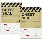 RHINO RESCUE Non-Vented Chest Seal, IFAK First Aid Supplies (2 Count) | Sterile Emergency Trauma Dressing, Occlusive Adhesive Pad Medical for Wound Care, Gunshot, Sucking Chest, HSA/FSA Approved
