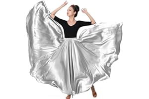 SANCAN Womens Full Ankle Length Retro Long Maxi Tea Skirt for Dance Halloween Costume Party Cosplay Renaissance Festival Faire