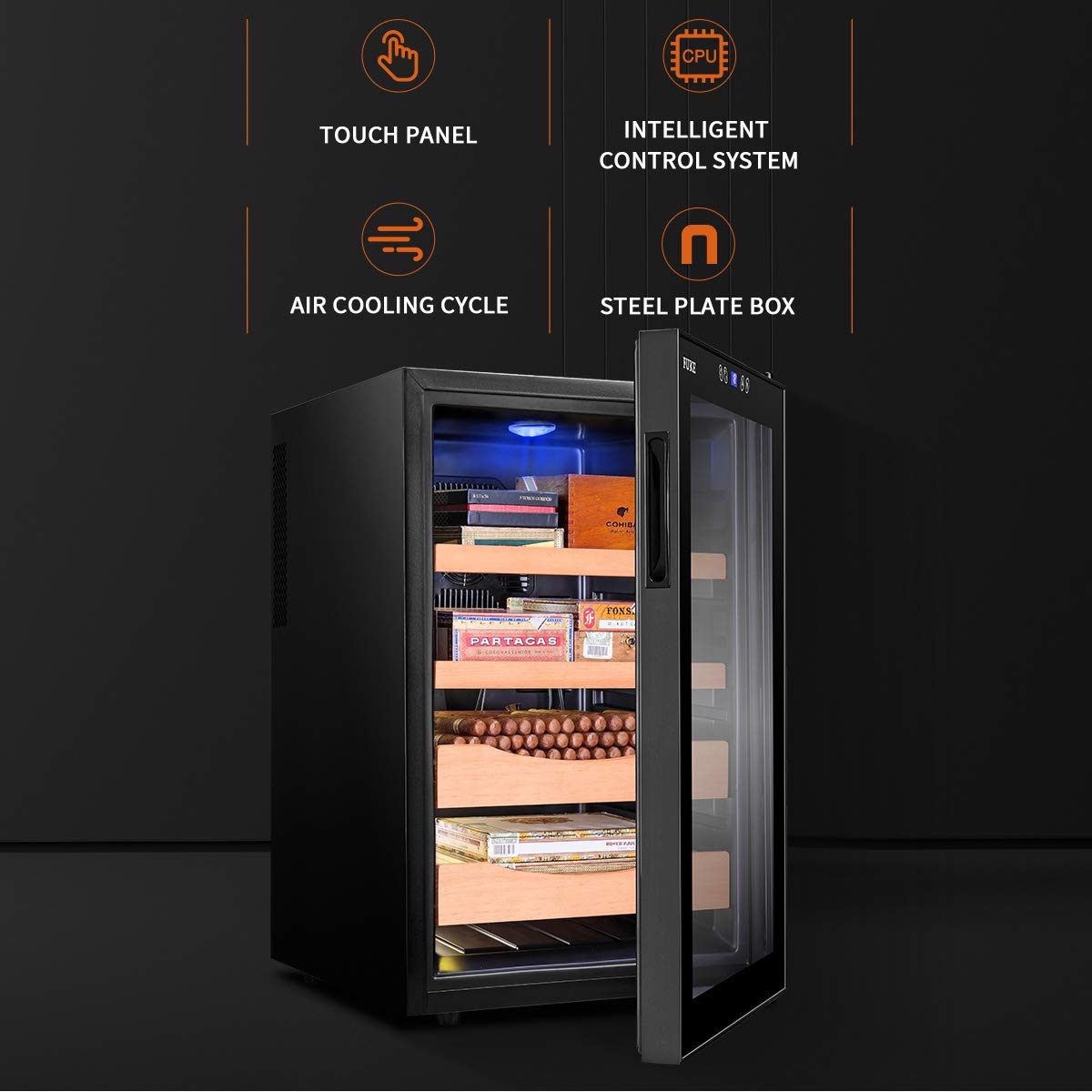 Electric Cigar Humidor Cooler DualCore Refrigeration Hold up to 400