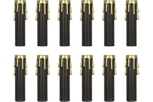 Ciata - 12 Pack - 3 inch Black Plastic with Gold Drip Candle Covers with 13/16 inch Inside Diameter and 7/8 inch Outside Diameter (3 inch, Black with Gold drip)