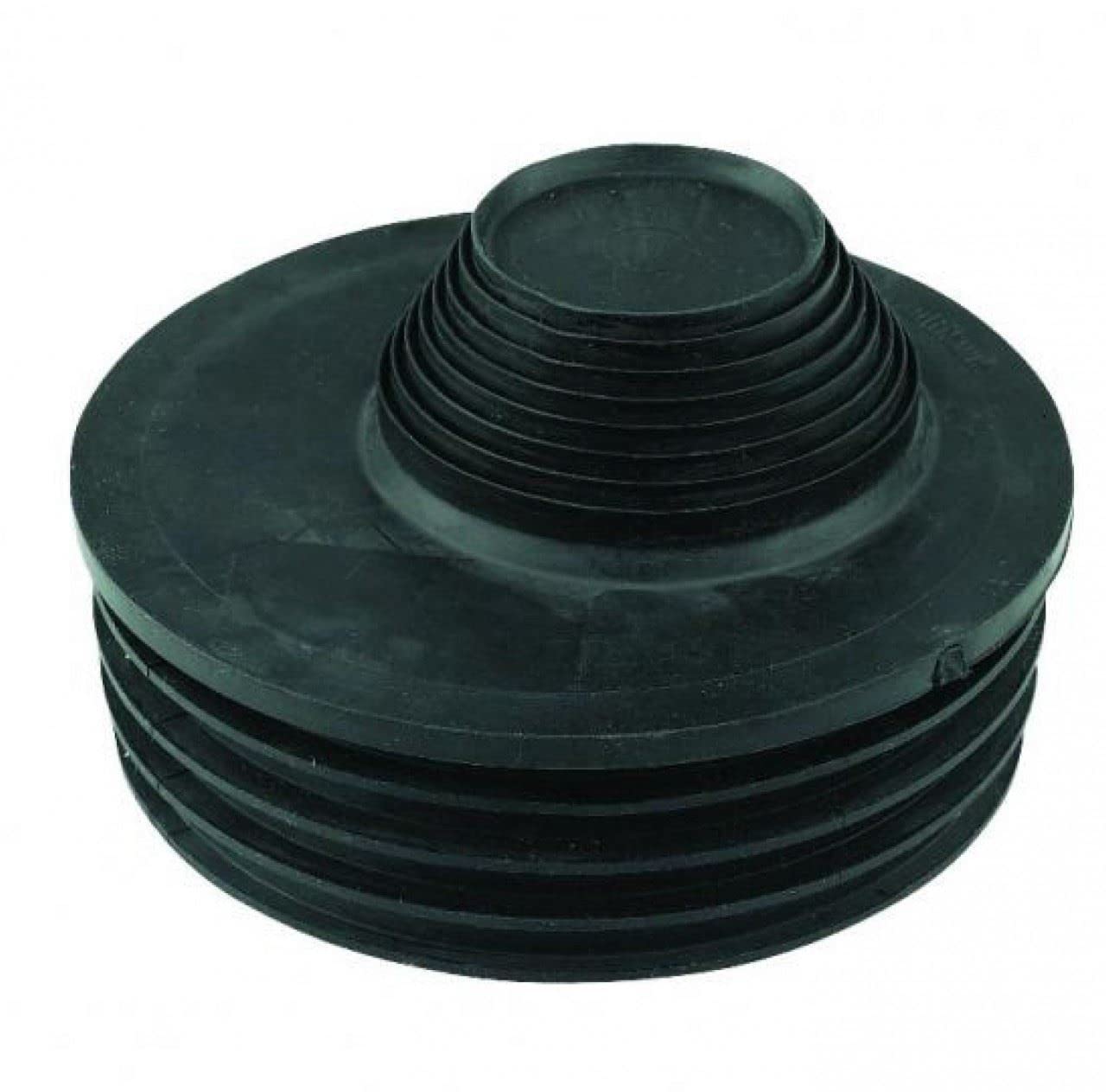 FLOPLAST 110mm Soil univ Waste Adaptor Black - Pack of 2