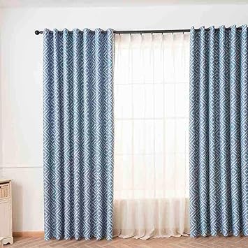 Window Treatment Grommet Curtain Liner Square Pattern Print 80 X