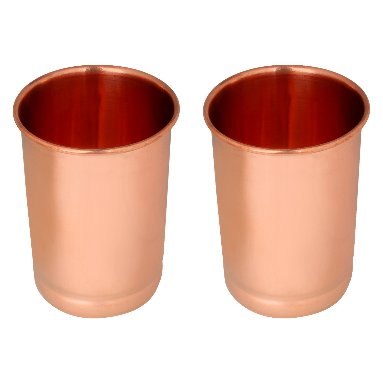 Zap Impex Pure Copper Plain Glasses Moscow Mule Tumbler (Set of 2)