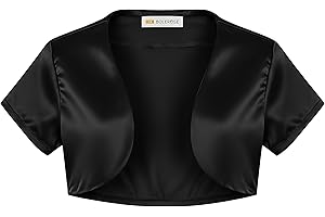 BOLEROSE Girls Satin Short Sleeve Bolero Childrens Kids Shrug