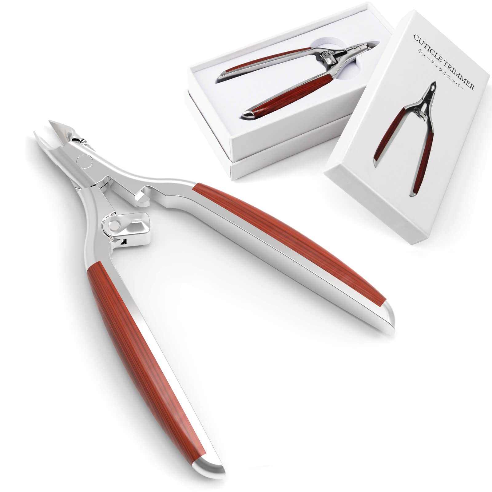 Photo 1 of Cuticle Nippers Professional Cuticle Trimmer, Luxurious Wooden Handle Hang Nails Cuticle Cutter Remover Tools for Pedicure Manicure