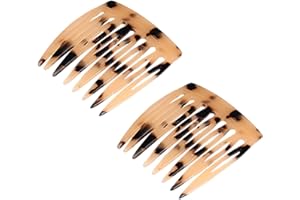 2 Pack French Hair Comb for Women, Small Twist French Hair Side Comb, Strong Hold Clips Decorative French Comb for Women Bun,