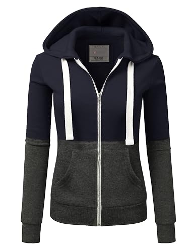 DOUBLJU Women’s Lightweight Zip-Up Hoodie – Thin, Soft, Plus Size Available