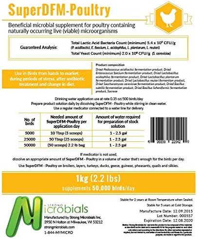 SuperDFM Poultry Health Equipment, 1kg/2.2 lb