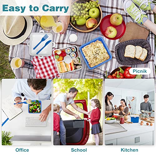 GFWARE Bento Boxes with Ice Pack Lunch Bag, Stackable Salad Lunch Box Container Microwave Safe
