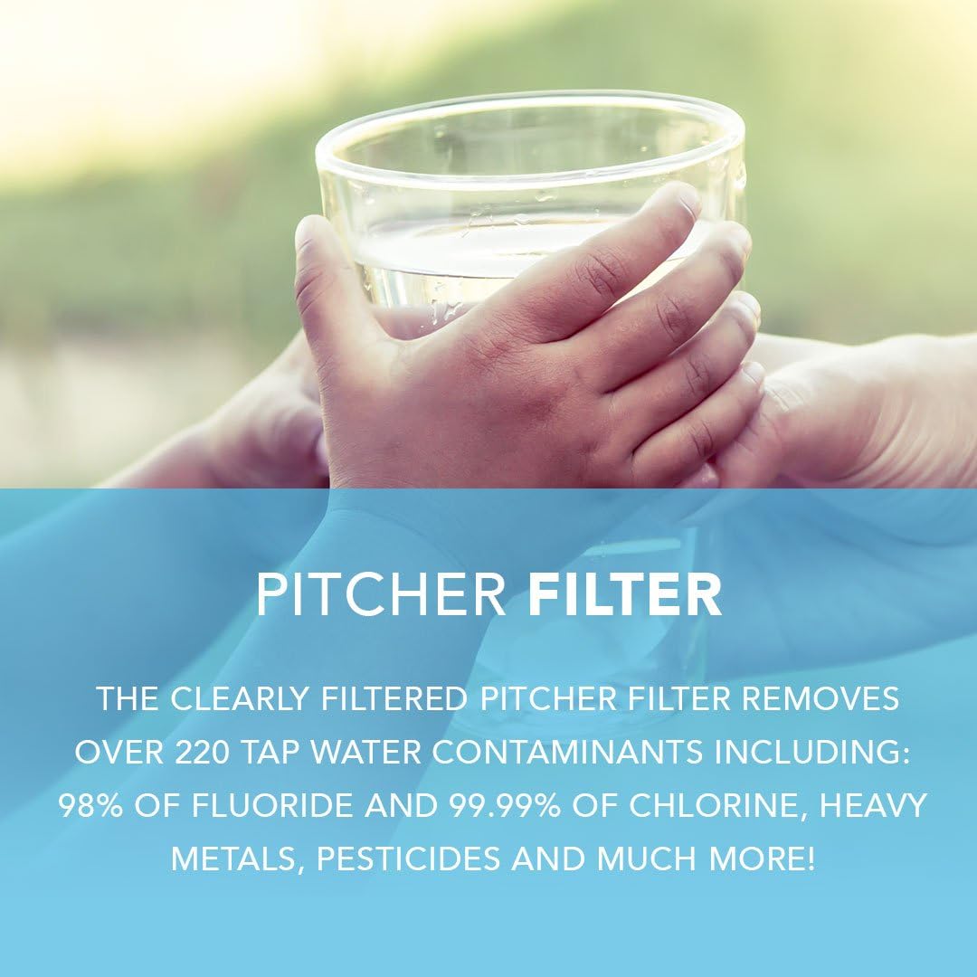 Clearly Filtered Pitcher Replacement Filter: Removes Chromium-6, Fluoride, Lead, Chlorine, Pharmaceuticals, Hormones Pesticides: Kitchen & Dining