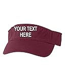 Go All Out One Size Maroon Visor Customized Add