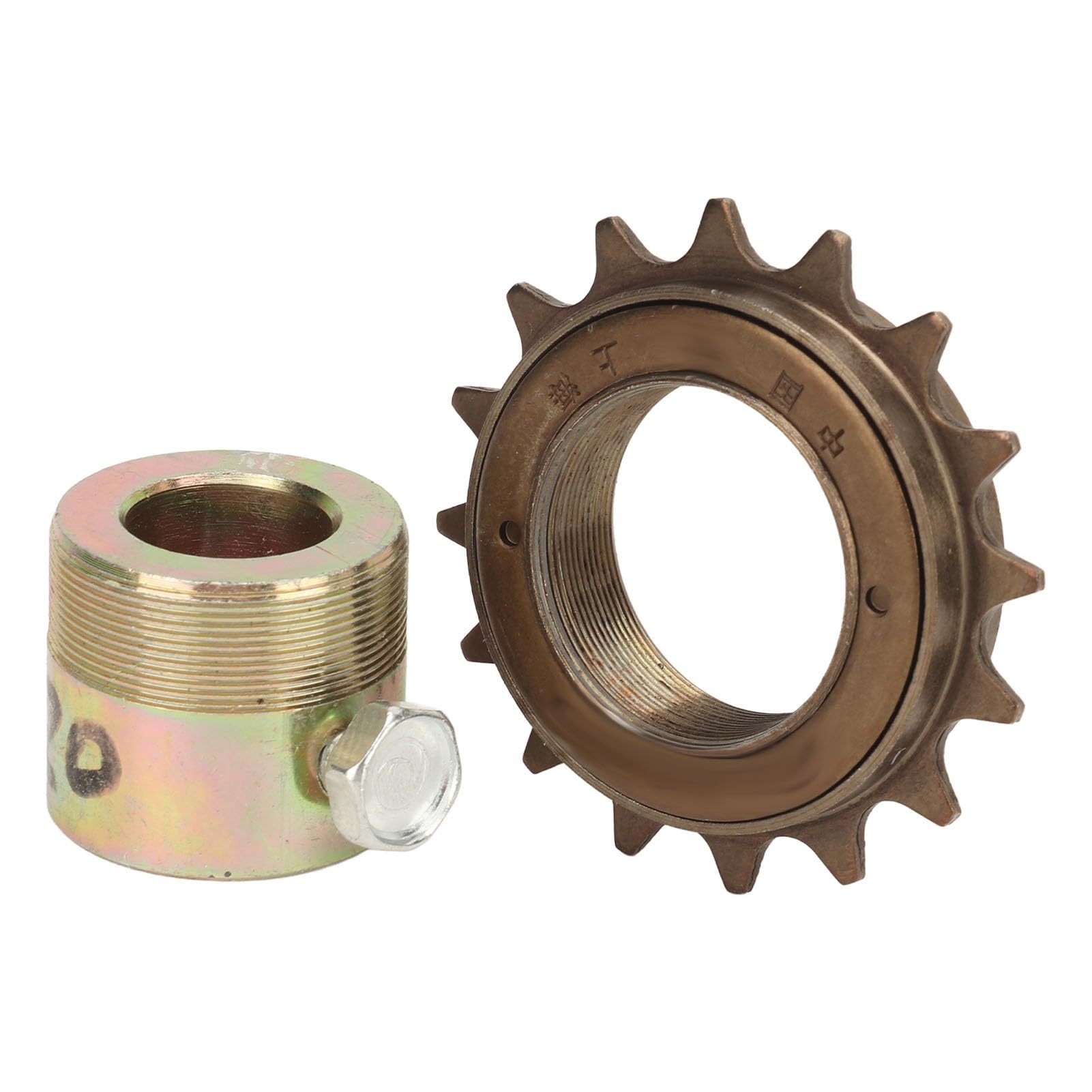 16T Freewheel with 20mm Adapter, Fixed Gear Single Speed Bicycle Freewheel, Flywheel Adapter Kit for Electric Tricycles Motorcycles Karts