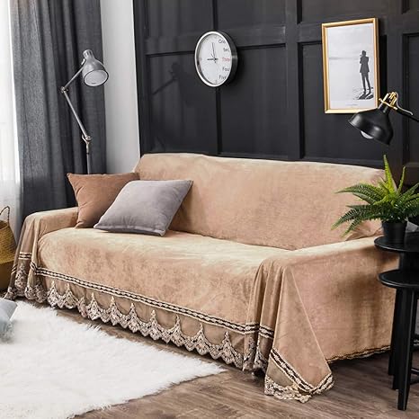 Amazon Com Sandm Plush Sofa Cover 1 Piece Vintage Lace Suede