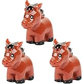 Haohaiblooms 3Pcs Miniature Horse Figurines - Resin Pony Foal Decor, Fairy Garden Accessories, Moss Landscape Crafts, Terrarium DIY Ornaments, Home Decor, Gift for Animal Lovers