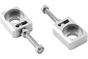 PowerMotor 13mm 0.51" Axle Block,CNC Chain Tensioner Adjuster Repalcement for Surron Light Bee S X Segway X160 X260 Electric Dirt Bike Ebike-Silver