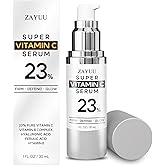Korean Vitamin C Face Serum: 23% Pure Vitamin C + Hyaluronic Acid, Vitamin E & Ferulic Acid – Anti-Aging Serum for Wrinkles, Dark Spots & Mature Skin – 1 fl oz – Korean Skincare for Radiant Glow