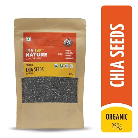 Pro Nature 100% Organic Chia Seeds, 250g