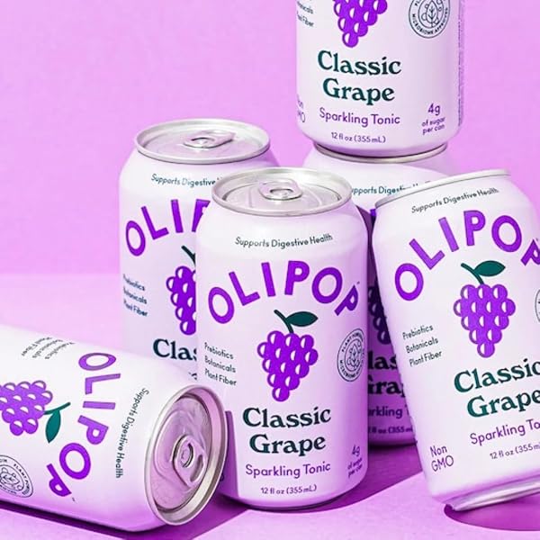 OLIPOP CLASSIC GRAPE PREBIOTIC SODA SGL, 12 FZ
