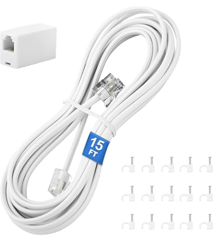 Amazon.com: 7 FT Telephone Line Cord 4 Conductor Voice Modular
