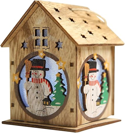 Immagini Capanna Di Natale.Holibanna Capanna Di Tronchi Pendente Albero Di Natale Appeso Decorazione In Legno Tetto Singolo Luminoso Amazon It Casa E Cucina