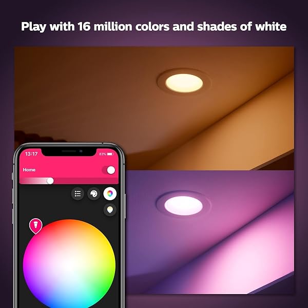PHILIPS HUE WHITE AND COLOR AMBIANCE BR30 LED SMART BULBS (BLUETOOTH COMPATIBLE), COMPATIBLE WITH ALEXA, GOOGLE ASSISTANT, AND APPLE HOMEKIT, 1-PACK