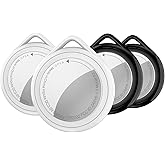 Air Tracker Tags 4 Pack, Bluetooth Tracker & Item Locator Work with Apple Find My (iOS Only), Replaceable Battery, Waterproof