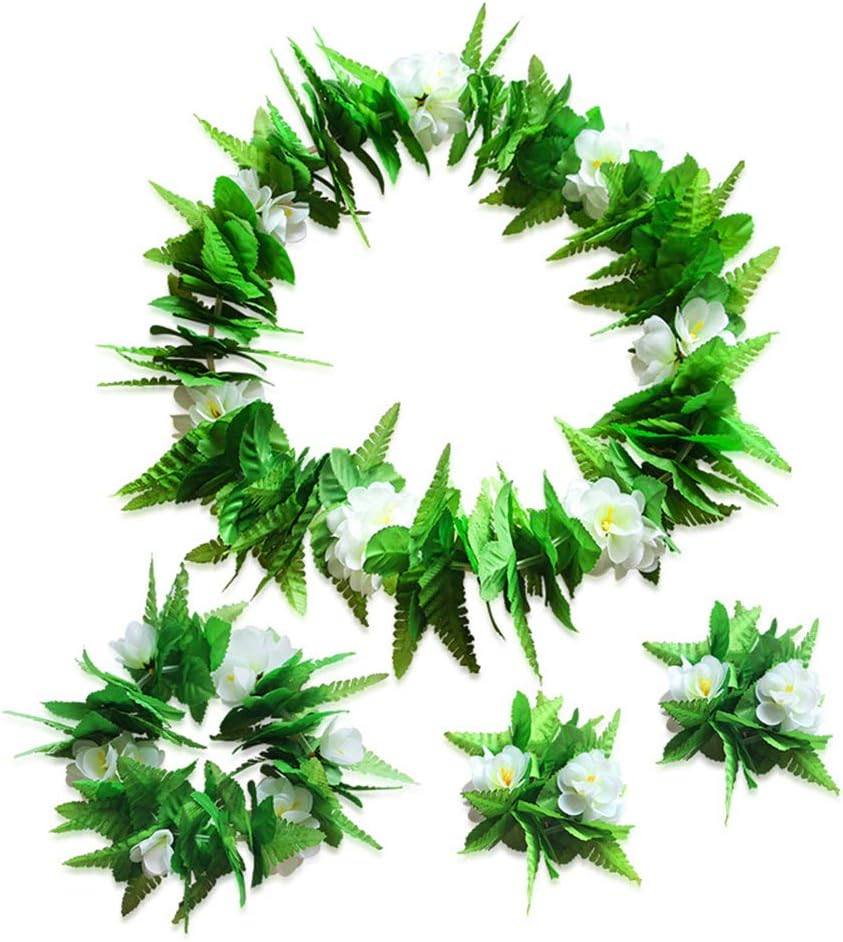 BESTOYARD 5pcs Leaf Skirt Costume, Grass Skirt, Hawaiian Set, Tropical Adult Costume for Beach Luau, Hawaii Party Accessories - Image 3